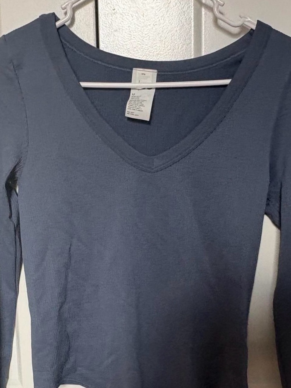 SO Slate Blue V-Neck Long Sleeve Body suit